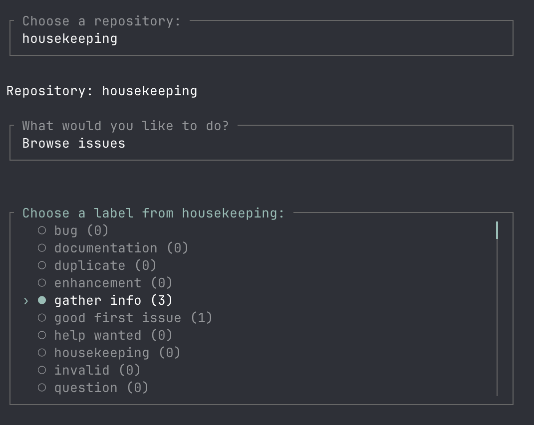 Housekeeping package in use